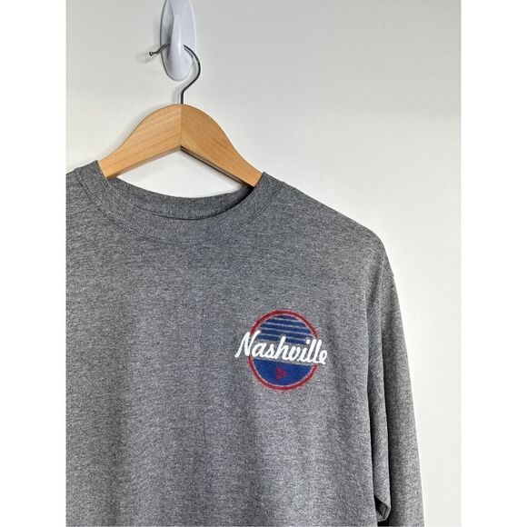 MV Sport Nashville Music City Shirt Mens Long Sleeve Gray‎ Size Medium - Picture 5 of 8